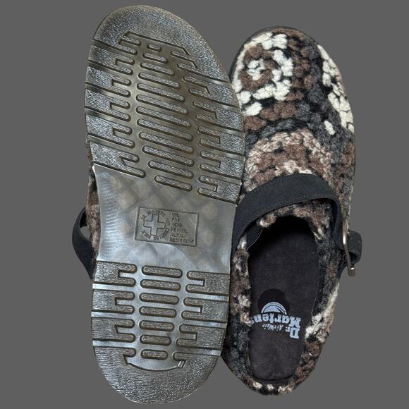 Dr. Martens Isham Crochet Wool Suede Mules in Black NWOB USM9 - Picture 9 of 10